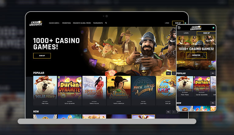 casino universe homepage