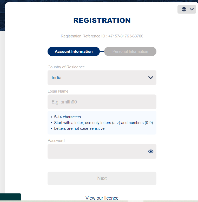 SBOTOP Registration form