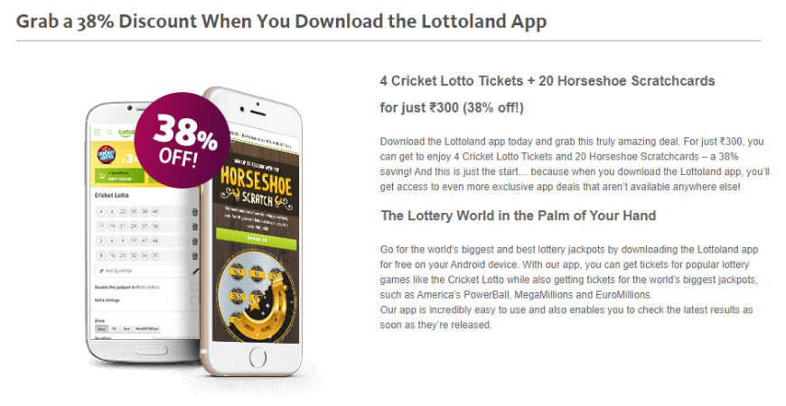 Lottoland App offer