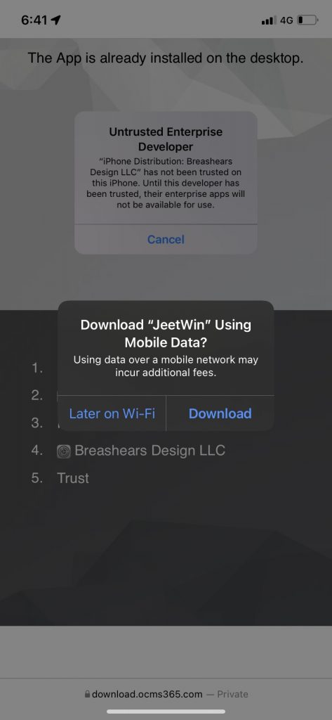 Download JeetWin App for iOS