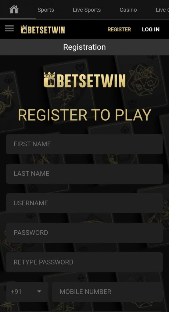 Betsetwin registration
