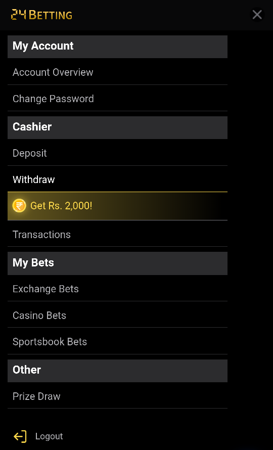 24 Betting Withdrawal