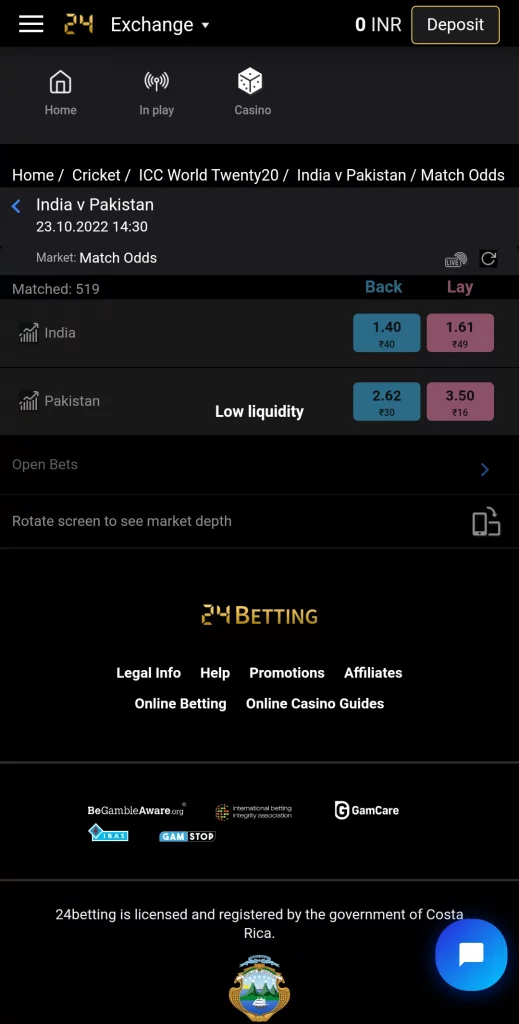 How to place a Sports Bet on 24 Betting?