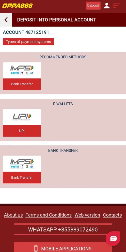 How to Make a Deposit at Oppa888?