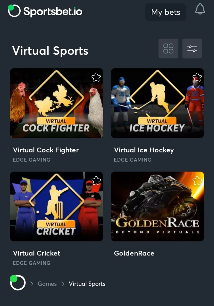 Virtual Sports at Sportsbet.io