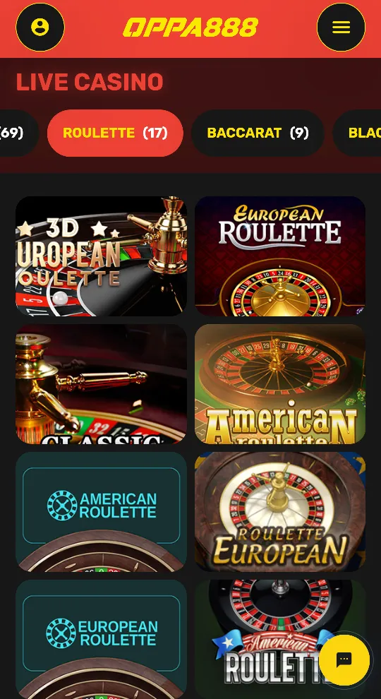 Roulette at Oppa888