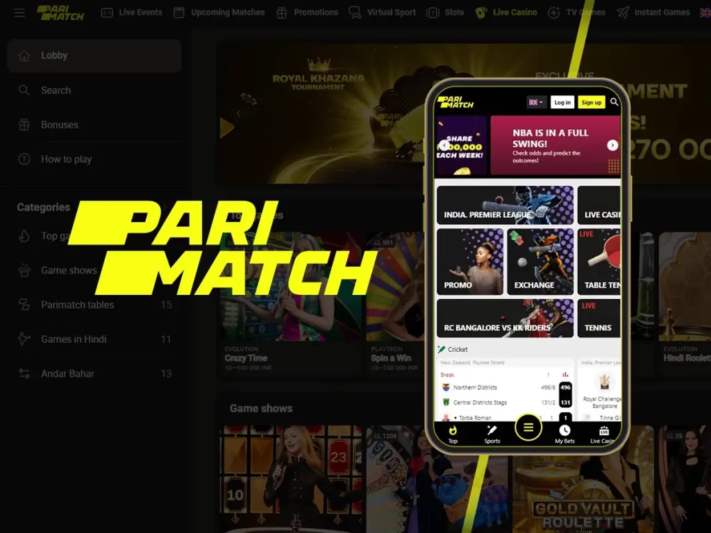 Parimatch App for Android and iOS