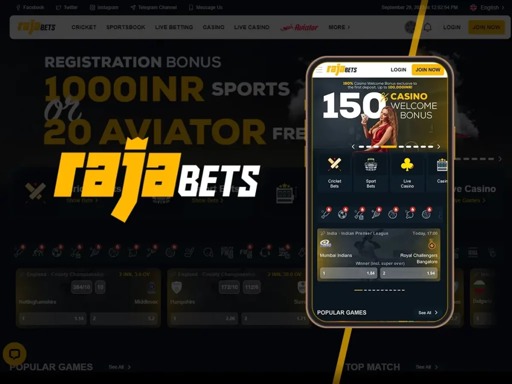 Rajabets betting App for Android and iOS