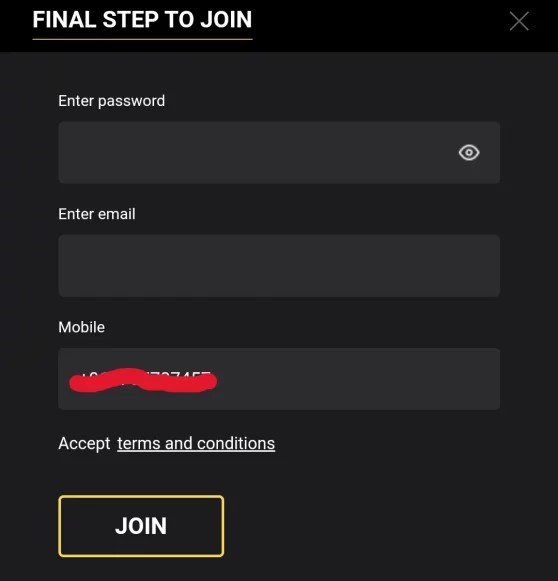 screenshot of completing Registration at 24betscreenshot of completing Registration at 24bet