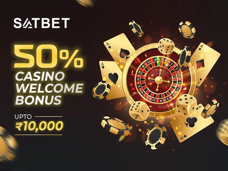 50% casino welcome bonus at satbet