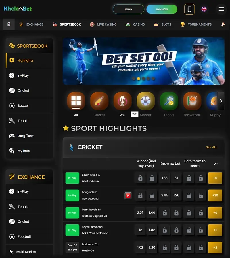 Sports Betting at Khelo24bet
