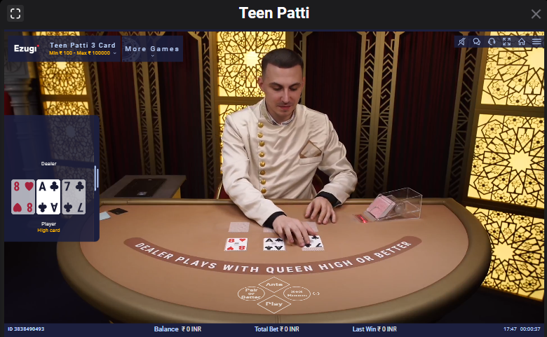 Live Teen Patti Game at 24 betting