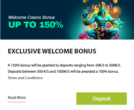 Screenshot of Casino Welcome Bonus at Rolletto