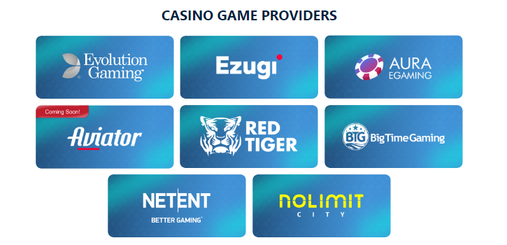 Game Providers at Zetto